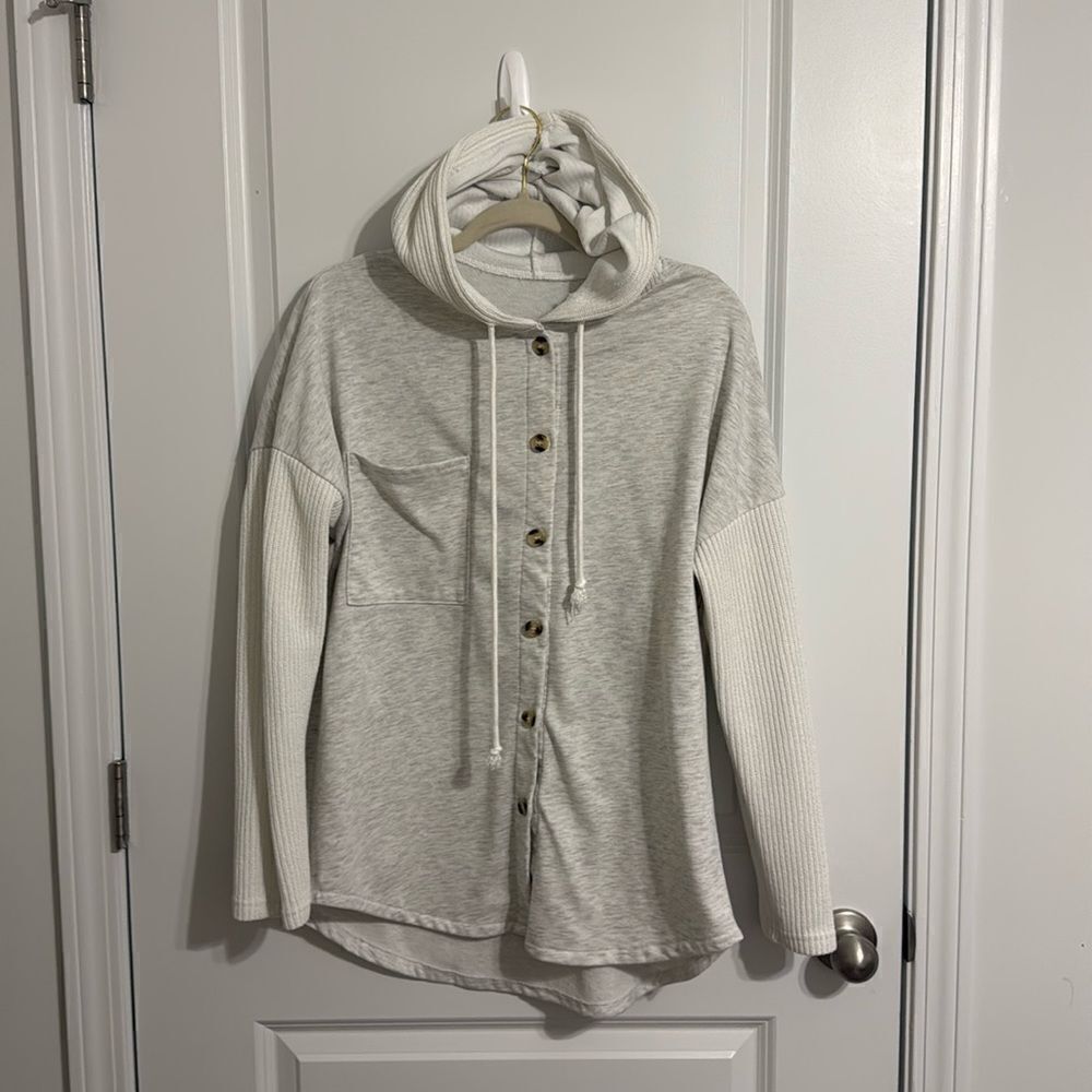Gray/white jacket